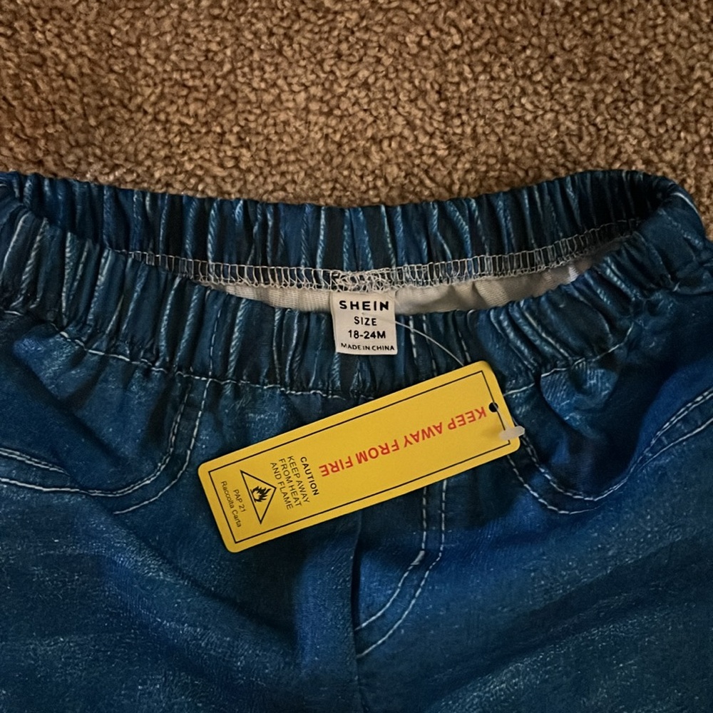 SHEIN 18-24 month girls jean like bottom - Picture 4 of 5